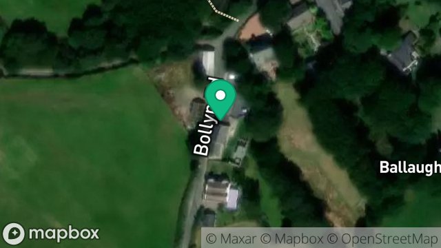 Map showing THIE OLLEE, BOLLYN ROAD, BALLAUGH, ISLE OF MAN, IM7 5AY