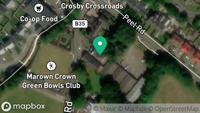 Map showing METHODIST CHAPEL, OLD CHURCH ROAD, CROSBY, ISLE OF MAN, IM4 2HA