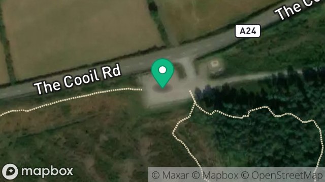 Map showing CAR PARK, CHIBBANAGH PLANTATION, COOIL ROAD, BRAAID, ISLE OF MAN, IM4 2AW