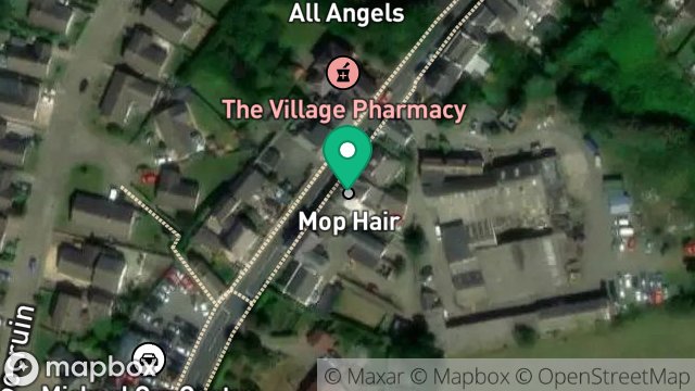 Map showing P J ANTIQUES, MAIN ROAD, KIRK MICHAEL, ISLE OF MAN, IM6 1AB