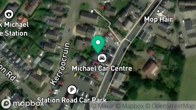 Map showing MICHAEL CAR CENTRE LTD, MAIN ROAD, KIRK MICHAEL, ISLE OF MAN, IM6 1AD