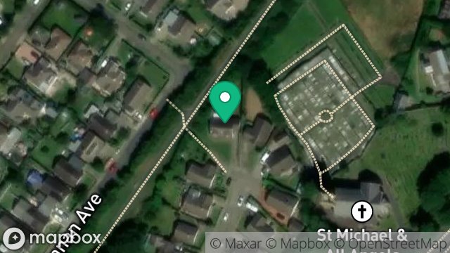 Map showing 14, KERROCRUIN, KIRK MICHAEL, ISLE OF MAN, IM6 1AF