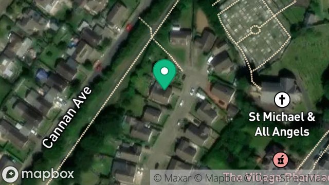 Map showing 12, KERROCRUIN, KIRK MICHAEL, ISLE OF MAN, IM6 1AF