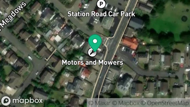 Map showing MOTORS & MOWERS LTD, STATION ROAD, KIRK MICHAEL, ISLE OF MAN, IM6 1AE