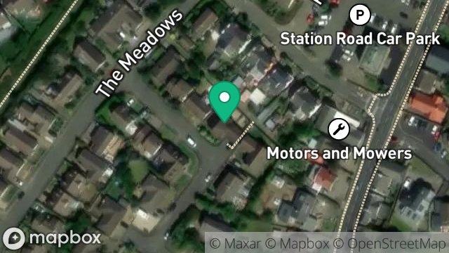 Map showing 38, THE MEADOWS, KIRK MICHAEL, ISLE OF MAN, IM6 1EY