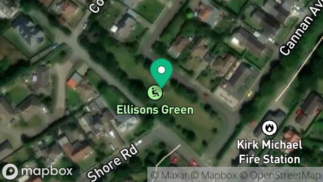 Map showing ELLISONS GREEN, CANNAN AVENUE, KIRK MICHAEL, ISLE OF MAN, IM6 1HA