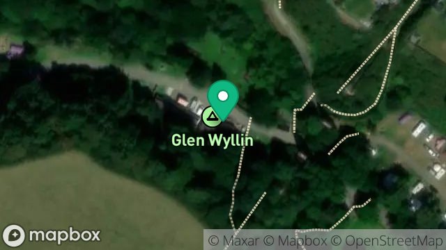 Map showing GLEN WYLLIN CAMP SITE, GLEN WYLLIN, KIRK MICHAEL, ISLE OF MAN, IM6 1AL