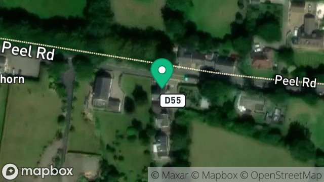 Map showing HAWTHORN COTTAGE, BALLACHURRY ROAD, GREEBA, ISLE OF MAN, IM4 3LE
