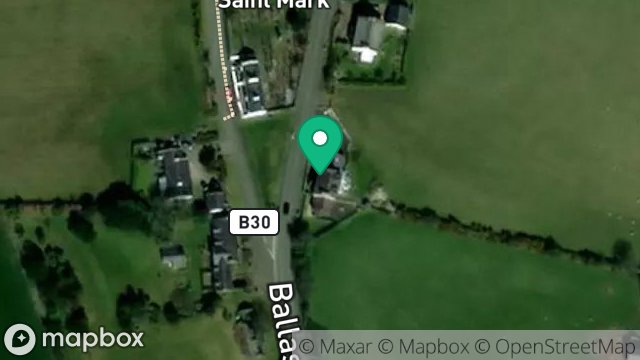 Map showing VICTORIA COTTAGE, ST. MARKS, BALLASALLA, ISLE OF MAN, IM9 3AH
