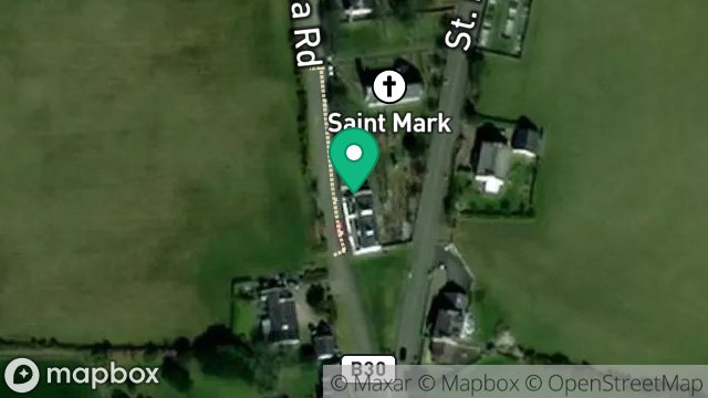 Map showing ONE CHURCH COTTAGES, ACCESS TO ONE CHURCH COTTAGES AND CHURCH COTTAGE FROM ST MARKS ROAD, ST MARKS, BALLASALLA, ISLE OF MAN, IM9 3AH