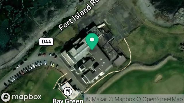 Map showing CASTLETOWN GOLF LINKS HOTEL, FORT ISLAND, CASTLETOWN, ISLE OF MAN, IM9 1UA