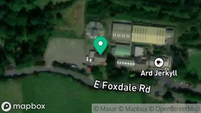 Map showing THE BUNGALOW, EAST FOXDALE ROAD, EAIRY, ISLE OF MAN, IM4 3HL