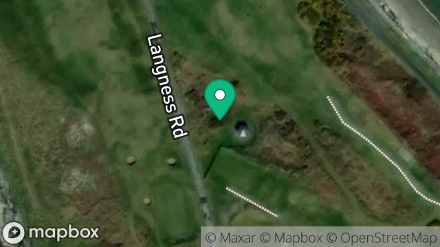 Map showing LAND BETWEEN 6TH & 13TH TEES CASTLETOWN GOLF LINKS, LANGNESS ROAD, CASTLETOWN, ISLE OF MAN, IM9 1TZ
