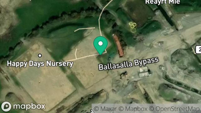 Map showing STREET RECORD, BALLAHICK WAY, REAYRT MIE, BALLASALLA, ISLE OF MAN, IM9 2AX