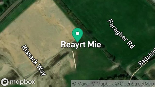 Map showing 9, CRELLIN CLOSE, REAYRT MIE, BALLASALLA, ISLE OF MAN, IM9 2BW