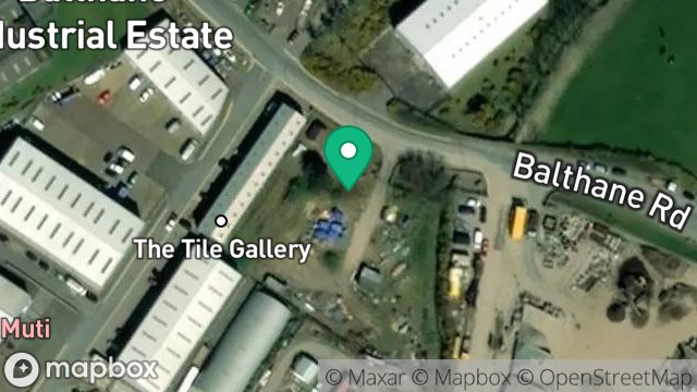 Map showing BULK GAS STORAGE INSTALLATION, BALTHANE INDUSTRIAL ESTATE, BALTHANE, BALLASALLA, ISLE OF MAN, IM9 2AL
