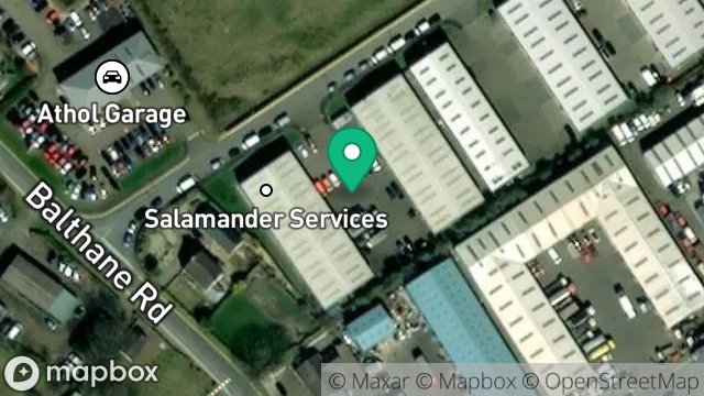 Map showing BALTHANE PARK, BALTHANE INDUSTRIAL ESTATE, BALTHANE, BALLASALLA, ISLE OF MAN, IM9 2AX
