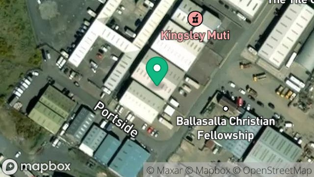 Map showing VACANT SITE OPPOSITE JCK LTD, PORT WAY, BALTHANE INDUSTRIAL ESTATE, BALLASALLA, ISLE OF MAN, IM9 2AJ