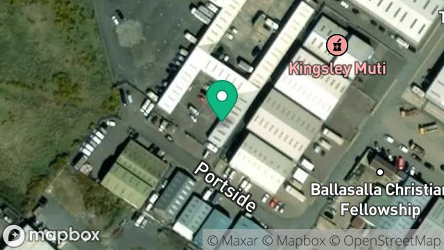 Map showing UNIT 11, HARMAT COURT, PORTSIDE, BALTHANE, BALLASALLA, ISLE OF MAN, IM9 2AU
