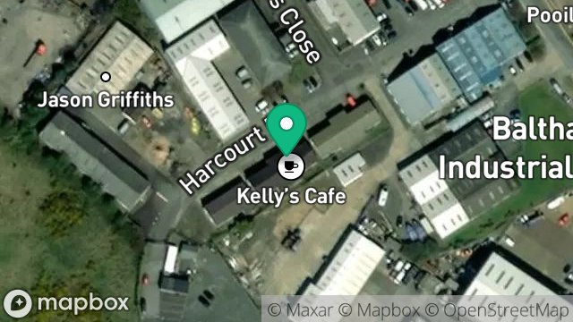 Map showing BEKKIES BITES, UNIT KB1, HARCOURT DRIVE, BALTHANE INDUSTRIAL ESTATE, BALTHANE, BALLASALLA, ISLE OF MAN, IM9 2AH