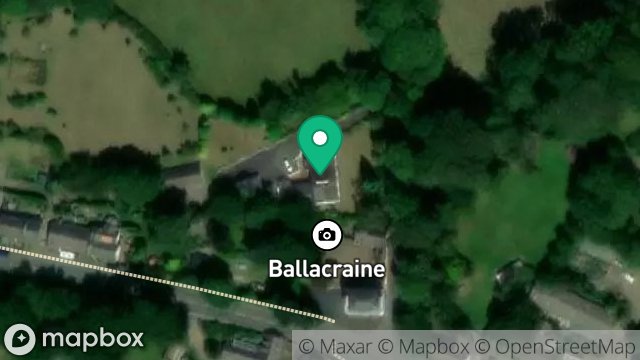 Map showing ASHBOURNE HOUSE, BALLACRAINE, ST. JOHNS, ISLE OF MAN, IM4 3NF