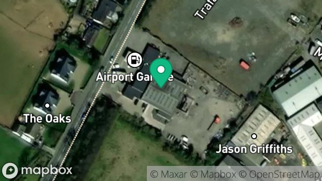Map showing WORKSHOP, BALLASALLA AIRPORT GARAGE, DOUGLAS ROAD, BALLASALLA, ISLE OF MAN, IM9 2AN