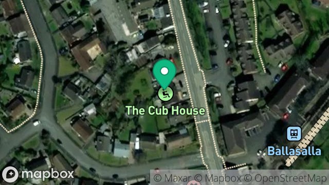 Map showing BANK, STATION ROAD, BALLASALLA, ISLE OF MAN, IM9 2DD