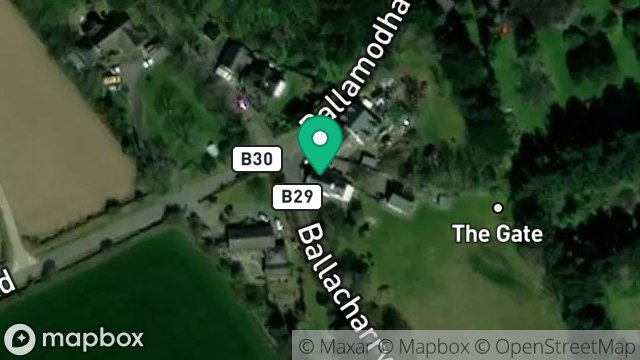 Map showing THE GATE, BAYRAUYR ROAD, ST. MARKS, BALLASALLA, ISLE OF MAN, IM9 3AT