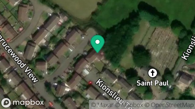 Map showing 18, SPRUCEWOOD RISE, FOXDALE, ISLE OF MAN, IM4 3JS