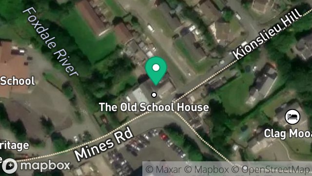 Map showing OLD PRIMARY SCHOOL, KIONSLIEU HILL, FOXDALE, ISLE OF MAN, IM4 3HB