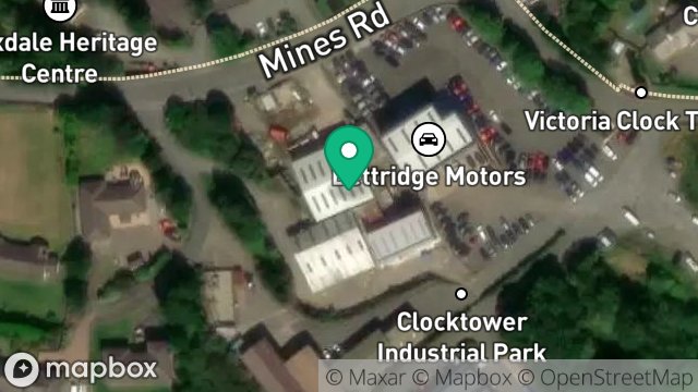 Map showing ST. JOHNS STEEL SERVICES, OLD BRICK WORKS, MINES ROAD, FOXDALE, ISLE OF MAN, IM4 3EX