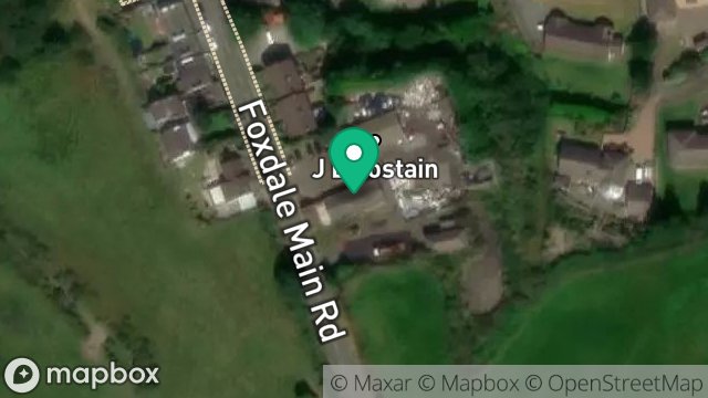 Map showing SCRAP YARD STORE, MAIN ROAD, FOXDALE, ISLE OF MAN, IM4 3EH