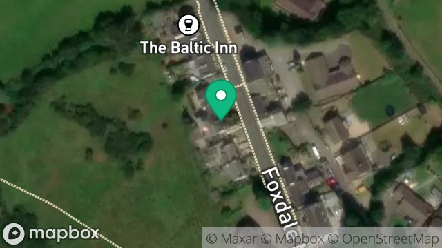 Map showing INGLEDENE, MAIN ROAD, FOXDALE, ISLE OF MAN, IM4 3EF