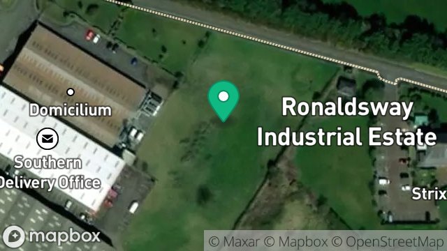 Map showing LAND AT, RONALDSWAY INDUSTRIAL ESTATE, RONALDSWAY, BALLASALLA, ISLE OF MAN, IM9 2RY