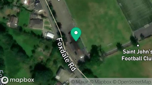 Map showing CLUB HOUSE, FOXDALE ROAD, ST JOHNS, ISLE OF MAN, IM4 3AR