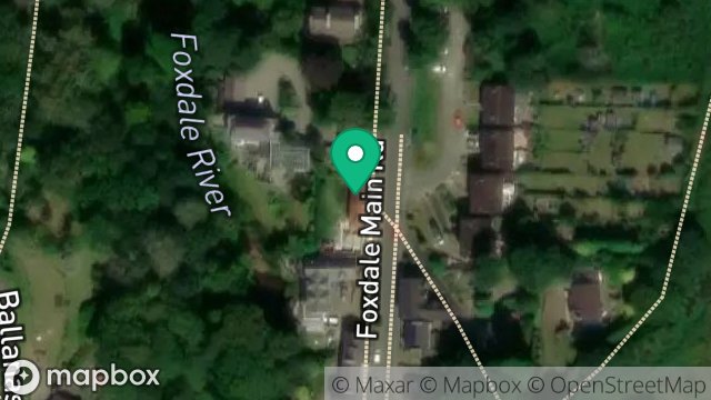 Map showing BRAESIDE, LOWER FOXDALE, ISLE OF MAN, IM4 3AZ
