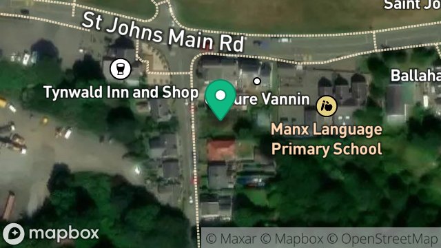 Map showing LAND NORTH OF FO CHRONK, STATION ROAD, ST JOHNS, ISLE OF MAN, IM4 3AH