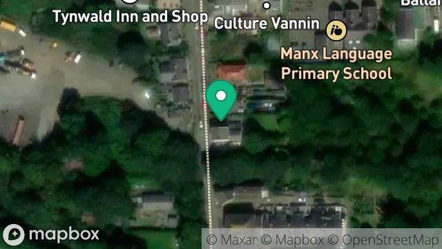Map showing CENTRAL STORES, STATION ROAD, ST JOHNS, ISLE OF MAN, IM4 3AH