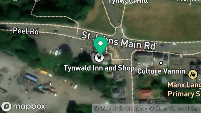 Map showing ISLE OF MAN BREWERIES, TYNWALD HILL INN, MAIN ROAD, ST. JOHNS, ISLE OF MAN, IM4 3NA