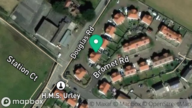 Map showing 4, REAYRT NY CASHTAL, CASTLETOWN, ISLE OF MAN, IM9 1BY