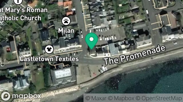 Map showing SHORE HOUSE, 33, THE PROMENADE, CASTLETOWN, ISLE OF MAN, IM9 1BG
