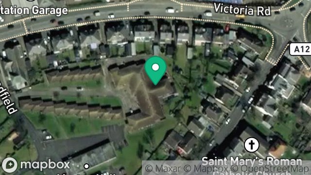 Map showing COMMUNAL LOUNGE HALL AND PREMISES, SANDFIELD, CASTLETOWN, ISLE OF MAN, IM9 1EQ