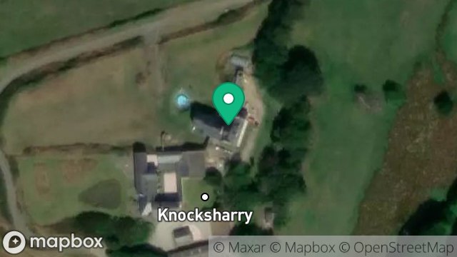 Map showing KNOCKSHARRY FARM, RAMSEY ROAD, KNOCKSHARRY, PEEL, ISLE OF MAN, IM5 2AF