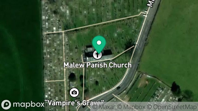 Map showing MALEW CHURCH, PATH LEADING TO MALEW CHURCH FROM MALEW ROAD, GREAT MEADOW, CASTLETOWN, ISLE OF MAN, IM9 4EB
