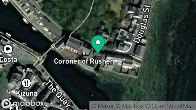 Map showing THE NAUTICAL MUSEUM, BRIDGE STREET, CASTLETOWN, ISLE OF MAN, IM9 1AX