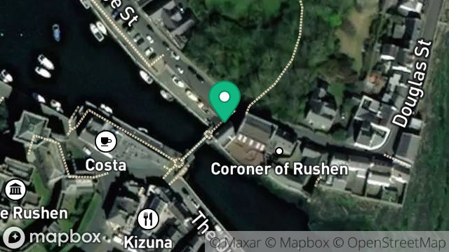 Map showing BRIDGE COTTAGE, BRIDGE STREET, CASTLETOWN, ISLE OF MAN, IM9 1AX