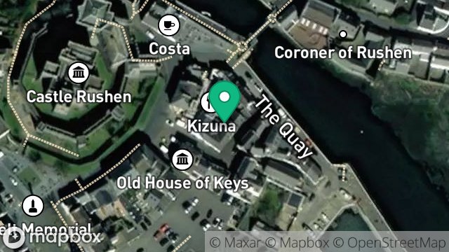 Map showing 1, QUAY LANE, CASTLETOWN, ISLE OF MAN, IM9 1LE