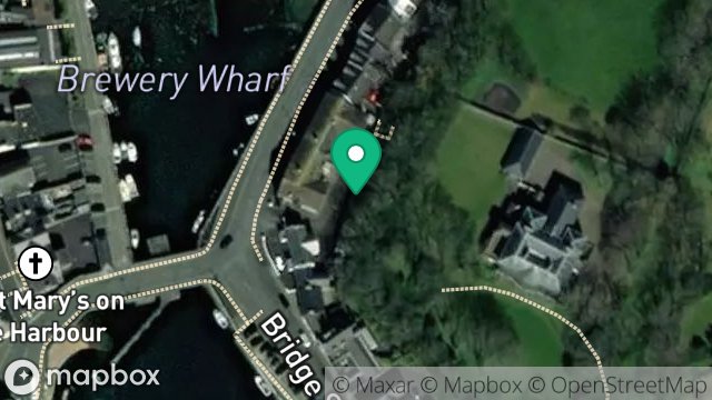 Map showing GARAGE 1, BREWERY WHARF, CASTLETOWN, ISLE OF MAN, IM9 1ES