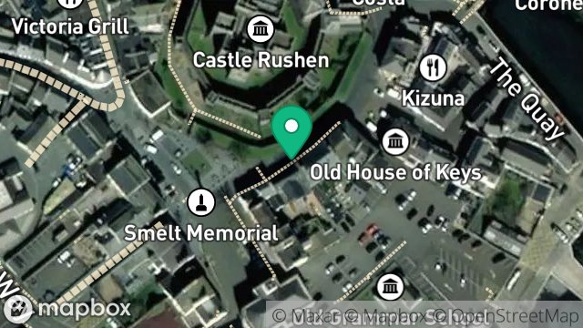 Map showing STREET LIGHTING, CASTLE STREET, CASTLETOWN, ISLE OF MAN, IM9 1LF