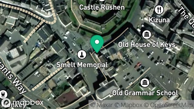 Map showing 1, CASTLE STREET, CASTLETOWN, ISLE OF MAN, IM9 1LF